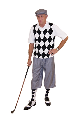 Men's Golf Outfit-Grey Silk Touch Knickers